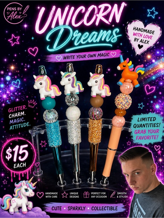 Handmade Other - Pens By Alex - Unicorn Pens